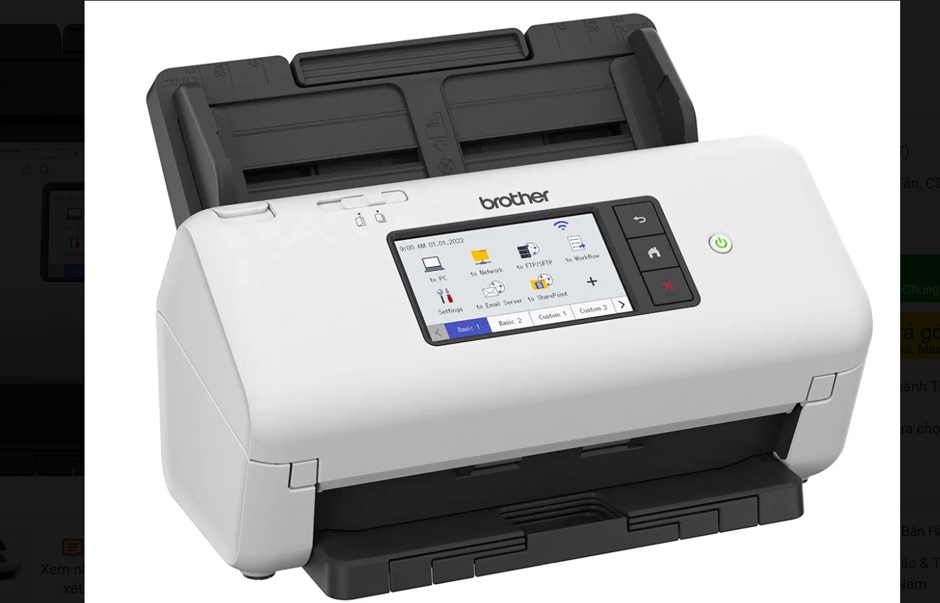 Máy scan Brother ADS-4700W (Scan đảo mặt|A4| USB| LAN| WIFI)